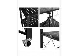 Металевий стелаж в стилі Лофт 710х340х1580мм.чорний.